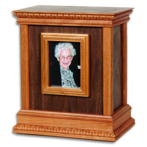 Framed clasic wood urn