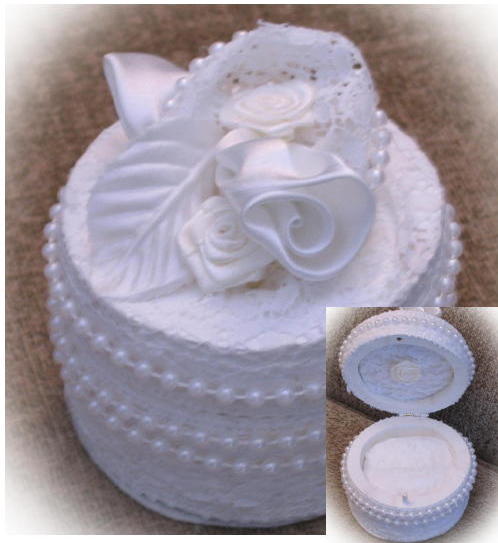 Lace Wedding or engagement ring box