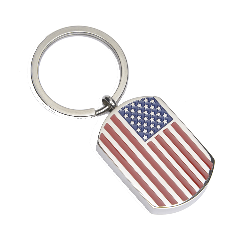  Keychain Dog Tag – USA Flag