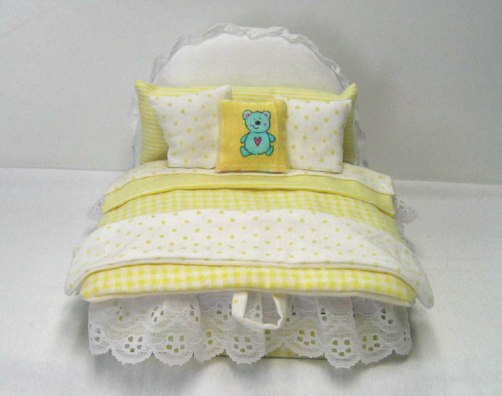 Yellow Child's cremation Bed box 