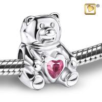 Teddy bear with pink stone