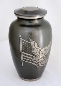 Brass american flag urn