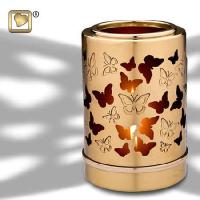 Brass butterfly votive urn
