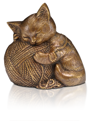 Bronze precious Kitty  Cat Urn