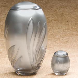 Crystal cremation urn and keepsake