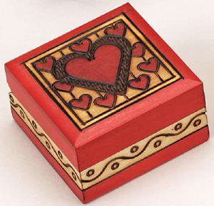 Large red heart keepsake urn