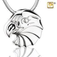 Sterling Silver Eagle Rhodium Plated Cremation Pendant