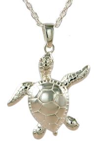 Picture of sterling silver turtle pendant