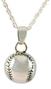 Sterling Silver Base Ball Cremation Pendant