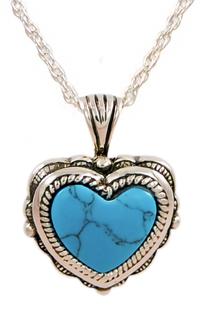 Picture of turquoise stone heart pendant