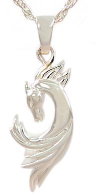 Picture of sterling silver hoarse head pendant