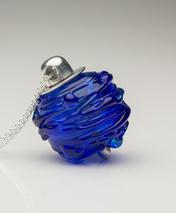Blue colored venitian glass pendant