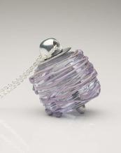 Lavender colored venitian glass pendant
