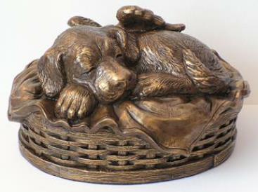 Bronze Angel Dog Urn
