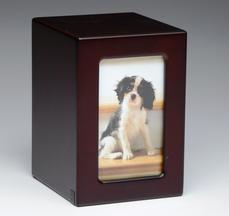 Wood picture fram tall pet urn