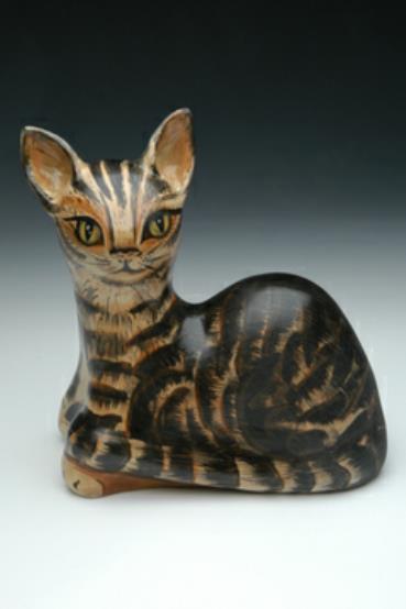 porcelain cat sculpture urn