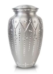 silver cremation urn