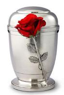 Urn with velvet rose