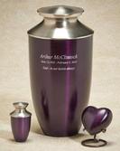 purple brass urn set