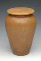 amber ceramic urn