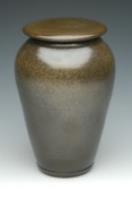 light brown ceramic urn