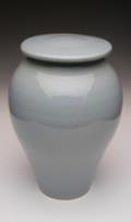 gray ceramic urn