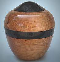 Cherry wood cremation vessel
