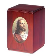 Jesus Christ Wood Cremation vessel