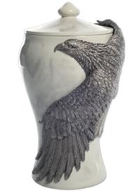 Large pewter eagle cremation urn