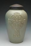 celtic cross ceramic urn