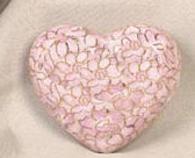 pink cloisonne keepsake heart urn
