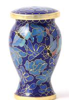 blue Cloisonne keepsake urn