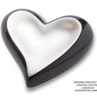 black and pewter small heart urn