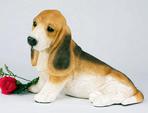 lifelike basset hound dog pet urn