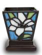 Stained glass cremation candle urn