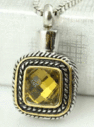 Yellow Stone Cremation Jewelry Pendant