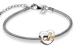 Sterling  silver love cremation heart bracelet