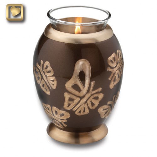 bronze butterfly candle urn