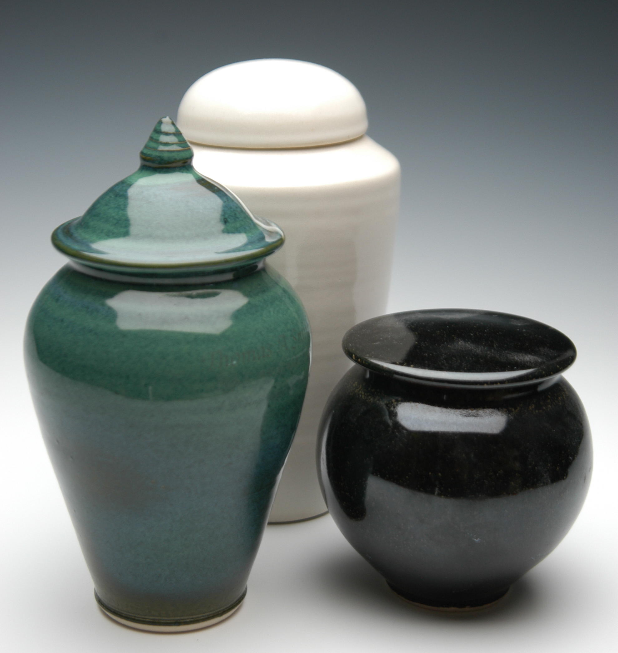 Plain ceramic urns