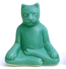 jade Buddha Cat Urn