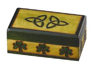 Wood Celtic Shamrock Urn